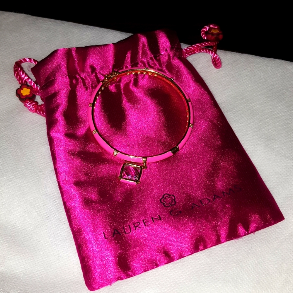 Lauren G Adams Pink Enamel Bangle